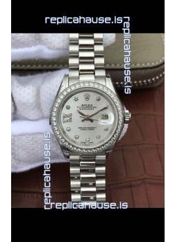 Rolex Datejust Ladies 28MM Cal.3135 Movement Swiss Replica in Grey Dial - 904L Steel Casing
