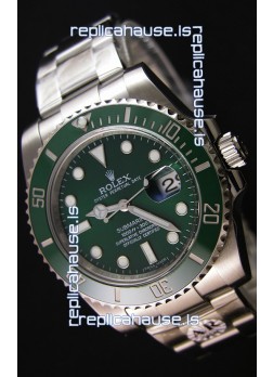 Rolex Submariner Ref#116610LV The Hulk Swiss Replica 1:1 Mirror - Ultimate 904L Steel Watch 