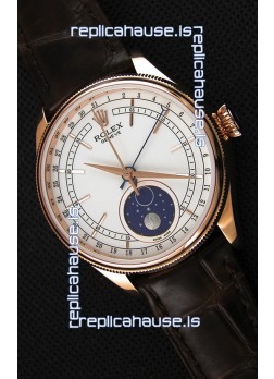 Rolex Cellini Moonphase Rose Gold REF# 50535 Swiss Replica Watch 