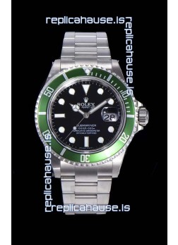 Rolex Submariner 50th Anniversary "Kermit" Swiss Replica Watch 904L Steel Casing
