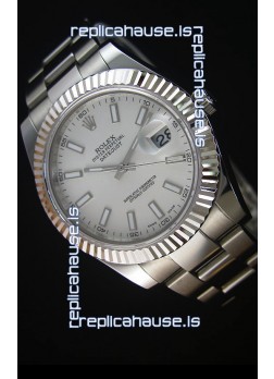 Rolex Datejust Japanese Replica Watch - Grey Dial in 41MM with Oyster Strap