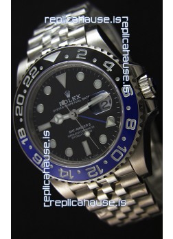 Rolex GMT Masters Batman Japanese Replica Movement Watch in Jubilee Strap 