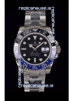 Rolex GMT Masters Batman Japanese Replica Movement Watch in Oyster Strap 