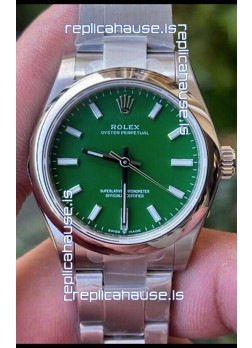 Rolex Oyster Perpetual REF#277200 31MM Swiss Movement Swiss Replica Green Dial 904L Steel 1:1 Mirror Replica Watch