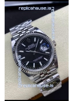 Rolex Datejust Cal.3235 Movement 1:1 Mirror Replica 904L Steel 36MM - Black Dial