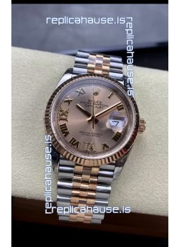 Rolex Datejust 126231-0027 36MM Swiss Replica in 904L Steel in Gold Dial 1:1 Mirror Replica