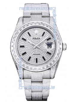 Rolex Datejust 41MM Swiss Replica - Iced Out Edition in Diamonds Dial 