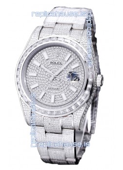 Rolex Datejust 41MM Swiss Replica - Iced Out Edition in Diamonds Dial 