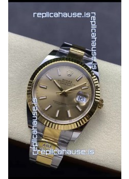 Rolex Datejust M126333 41MM ETA3235 72 Hours Power Gold Dial Oyster 1:1 Mirror Replica Yellow Gold 904L Steel