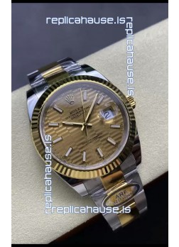 Rolex Datejust M126333 41MM ETA3235 72 Hours Power Fluted Dial Oyster 1:1 Mirror Replica Yellow Gold 904L Steel