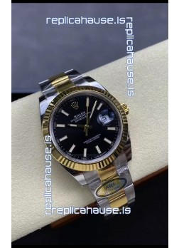 Rolex Datejust M126333 41MM ETA3235 72 Hours Power Black Dial Oyster 1:1 Mirror Replica Yellow Gold 904L Steel