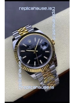 Rolex Datejust M126333 41MM ETA3235 72 Hours Power Black Dial Jubilee 1:1 Mirror Replica Yellow Gold 904L Steel