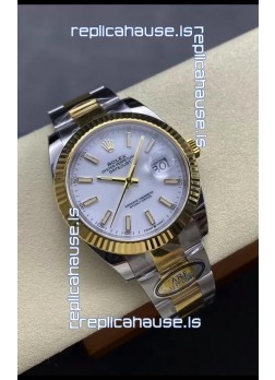 Rolex Datejust M126333 41MM ETA3235 72 Hours Power White Dial Oyster 1:1 Mirror Replica Yellow Gold 904L Steel