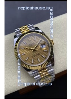 Rolex Datejust M126333 41MM ETA3235 72 Hours Power Fluted Dial Jubilee 1:1 Mirror Replica Yellow Gold 904L Steel