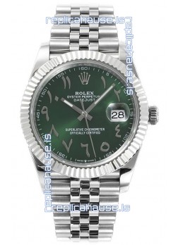 Rolex Datejust M126300 41MM ETA3235 Green Arabic Dial - 904L Steel Casing 
