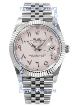 Rolex Datejust M126300 41MM ETA3235 Pink Arabic Dial - 904L Steel Casing 