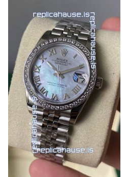 Rolex Datejust 278384 31MM Swiss Replica in 904L Steel in Pearl Dial - 1:1 Mirror