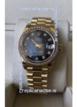 Rolex Datejust M278248 31MM Swiss Replica in Gold - Blue Pearl Dial 1:1 Mirror Quality