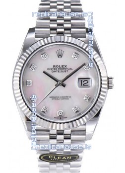 Rolex Datejust 126334 41MM ETA3235 72 Hours Power Pearl Dial Jubilee 1:1 Mirror Replica