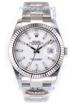 Rolex Datejust 126334 41MM ETA3235 72 Hours Power White Dial Oyster 1:1 Mirror Replica