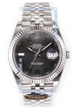 Rolex Datejust 126334 Wimbledon 41MM ETA3235 Slate Dial Jubilee 72 Hours Power 1:1 Mirror Replica