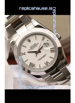 Rolex Datejust 41MM Cal.3135 Swiss 1:1 Mirror Replica Watch in 904L White Dial