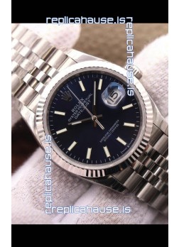 Rolex Datejust 126234 36MM Swiss Replica in 904L Steel in Blue Dial 1:1 Mirror Replica
