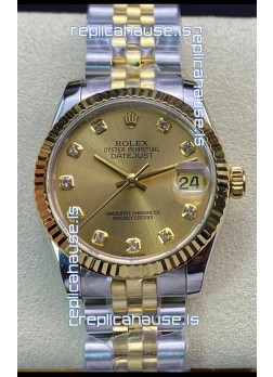 Rolex Datejust 278273 31MM Swiss Replica in 904L Steel in Gold Dial - 1:1 Mirror Replica