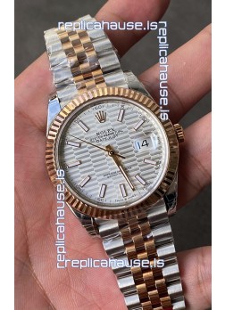 Rolex Datejust Cal.3235 Movement 1:1 Mirror Replica 904L Steel 41MM - Silver Fluted Motif Dial