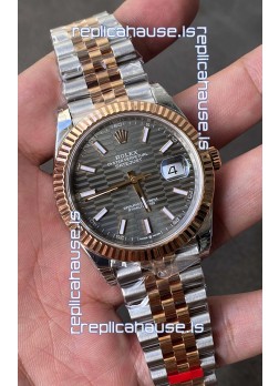 Rolex Datejust Cal.3235 Movement 1:1 Mirror Replica 904L Steel 41MM - Grey Fluted Motif Dial