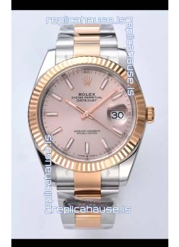 Rolex Datejust Cal.3235 Movement 1:1 Mirror Replica 904L Steel 41MM Two Tone Rose Gold Casing