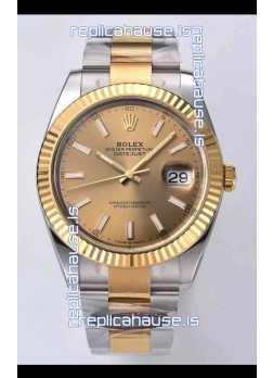 Rolex Datejust 126333 41MM Cal.3235 Swiss 1:1 Mirror Replica Watch in 904L Gold Dial