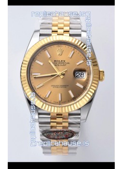 Rolex Datejust 126333 41MM Cal.3235 Swiss 1:1 Mirror Replica Watch in 904L Pale Gold Dial