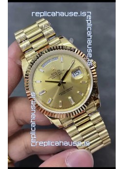 Rolex Day Date Presidential 18K Rose Gold Watch 40MM - Gold Dial 1:1 Mirror Quality