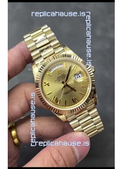 Rolex Day Date Presidential 18K Rose Gold Watch 40MM - Gold Dial 1:1 Mirror Quality