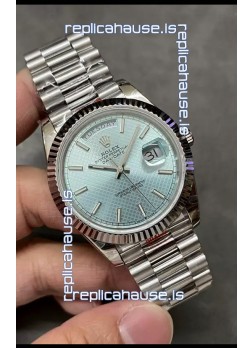 Rolex Day Date Presidential 904L Steel 40MM - Blue Patterned Dial 1:1 Mirror Quality Watch