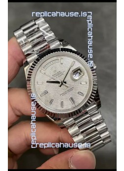 Rolex Day Date Presidential 904L Steel 40MM - Grey Dial 1:1 Mirror Quality Watch
