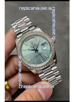 Rolex Day Date Presidential 904L Steel 40MM - Blue Patterned Dial 1:1 Mirror Quality Watch