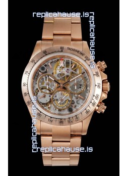 Rolex Daytona Super Clone "Artisans De Genève - Glacier" Edition Rose Gold Watch 