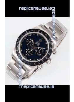 Rolex Daytona Super Clone BLAKEN Paul Newman Black Dial Swiss Replica Watch - 4130 Movement