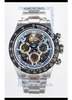 Rolex Daytona Super Clone Artisans De Geneve Stainless Steel Watch Black Carbon Bezel Watch