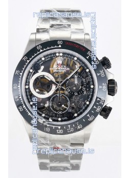 Rolex Daytona Super Clone Artisans De Geneve Stainless Steel Watch Black Ceramic Bezel Watch