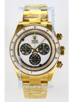 Rolex Daytona Super Clone Neon Artisans De Geneve Yellow Gold Watch Swiss Replica