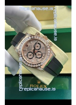Rolex Daytona Super Clone Rose Gold Casing & Dial Cal.4131 Movement Watch Custom Sapphires Bezel