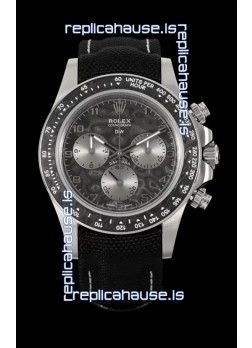 Rolex Daytona Super Clone DiW Exceptional-1 Stainless Steel Watch in Black Carbon Dial 1:1 Mirror Replica Watch