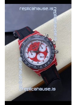 Rolex Daytona Super Clone DiW Kakha Kaladze Red Carbon Casing Watch in Red Dial 1:1 Mirror Replica Watch