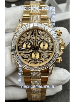 Rolex Cosmograph Daytona "Eye of the Tiger" Edition in 904L Yellow Gold 1:1 Mirror Replica Watch