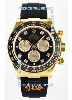Rolex Cosmograph Daytona M126518 Yellow Gold Black Diamonds Dial Original Cal.4131 Movement