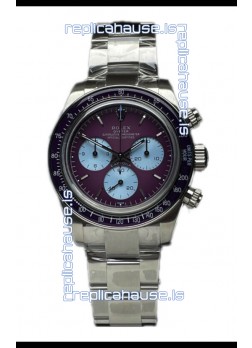 Rolex Daytona 116508 Warm Burgundy De Geneve Stainless Steel Watch Swiss Replica 