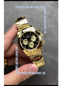 Rolex Cosmograph Daytona M126508 Yellow Gold Casing and Black Dial Original Cal.4131 Movement